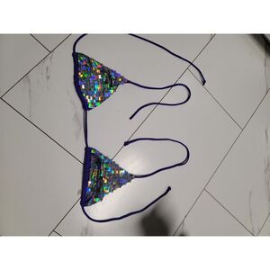 ⭐️ Womens sequined purple Victorias Secret bikini top